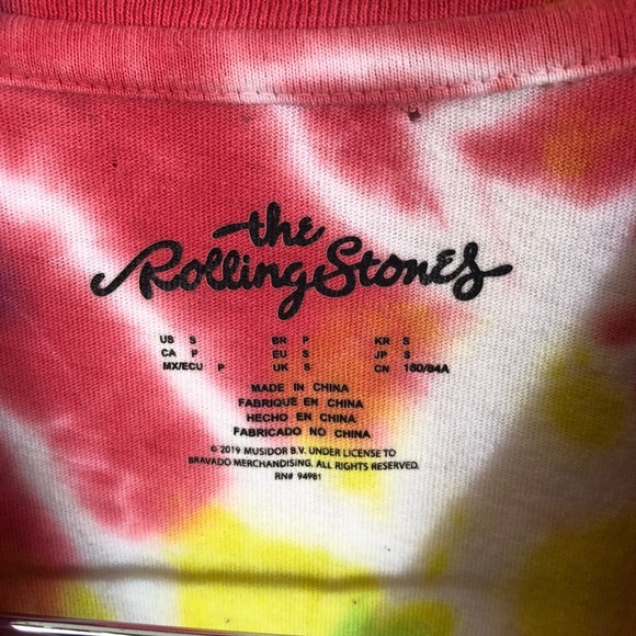 ROLLING STONES Tie Dye Graphic Band Concert Tee Small - Picture 2 of 6
